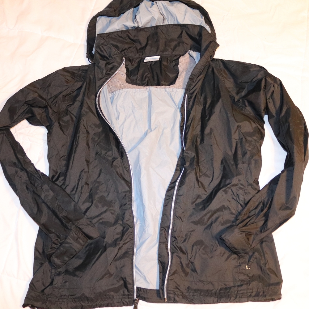 Columbia Women's Black Rain Jacket Size Large
